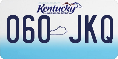 KY license plate 060JKQ