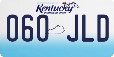 KY license plate 060JLD