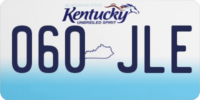 KY license plate 060JLE