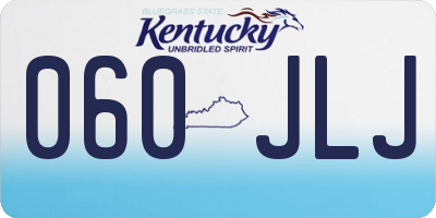 KY license plate 060JLJ