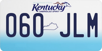 KY license plate 060JLM