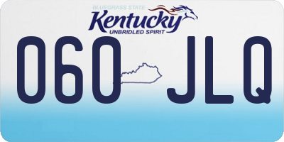 KY license plate 060JLQ