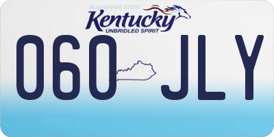 KY license plate 060JLY