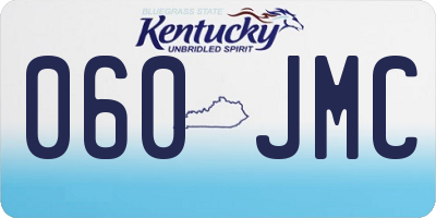 KY license plate 060JMC