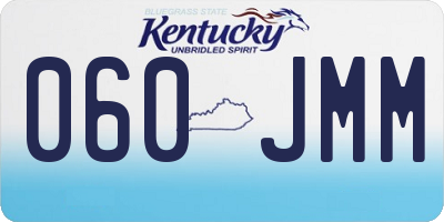 KY license plate 060JMM