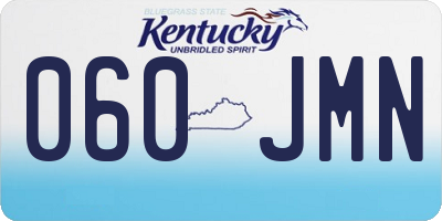 KY license plate 060JMN
