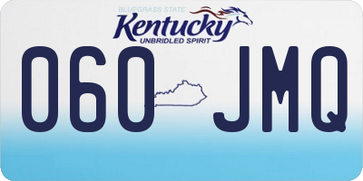 KY license plate 060JMQ