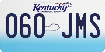 KY license plate 060JMS
