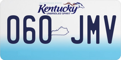 KY license plate 060JMV