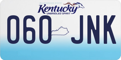 KY license plate 060JNK