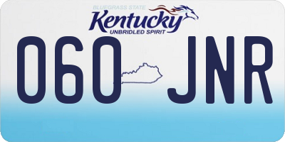 KY license plate 060JNR