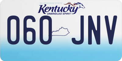 KY license plate 060JNV