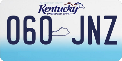 KY license plate 060JNZ
