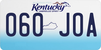 KY license plate 060JOA