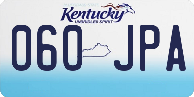 KY license plate 060JPA