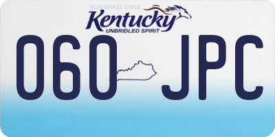 KY license plate 060JPC