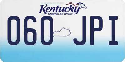 KY license plate 060JPI