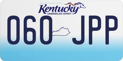 KY license plate 060JPP
