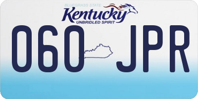 KY license plate 060JPR
