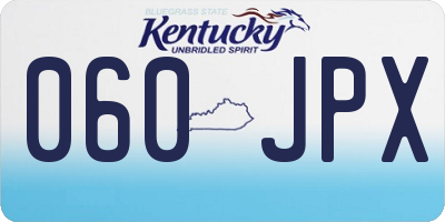 KY license plate 060JPX