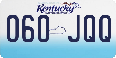 KY license plate 060JQQ