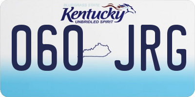 KY license plate 060JRG