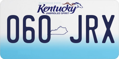 KY license plate 060JRX