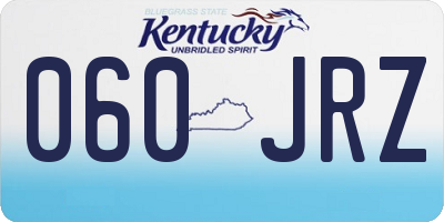 KY license plate 060JRZ