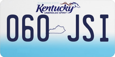 KY license plate 060JSI