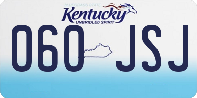 KY license plate 060JSJ