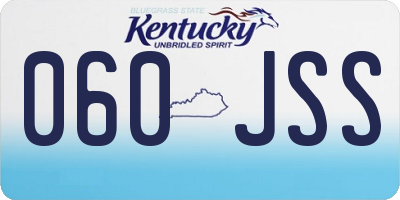KY license plate 060JSS