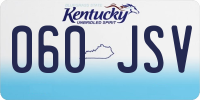 KY license plate 060JSV