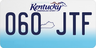 KY license plate 060JTF