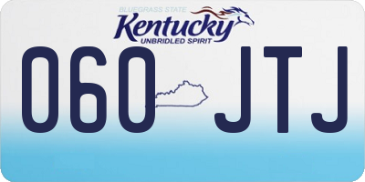 KY license plate 060JTJ