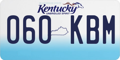 KY license plate 060KBM