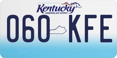KY license plate 060KFE