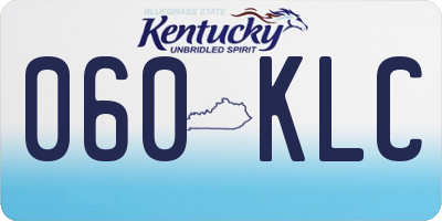 KY license plate 060KLC
