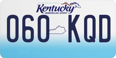 KY license plate 060KQD