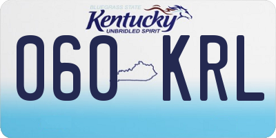 KY license plate 060KRL