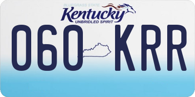KY license plate 060KRR