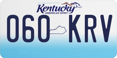 KY license plate 060KRV