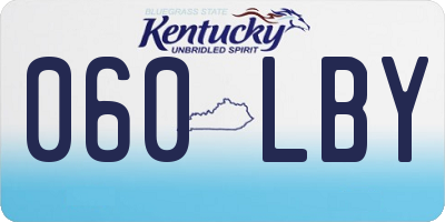 KY license plate 060LBY