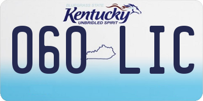 KY license plate 060LIC
