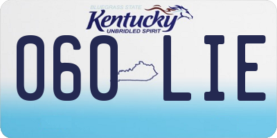 KY license plate 060LIE