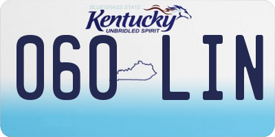 KY license plate 060LIN
