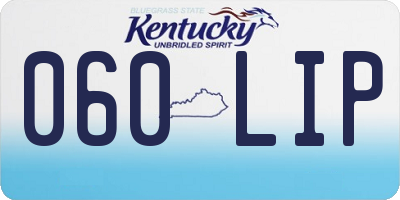KY license plate 060LIP