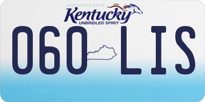 KY license plate 060LIS