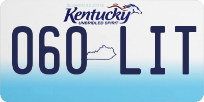 KY license plate 060LIT