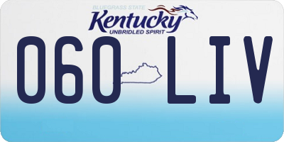KY license plate 060LIV