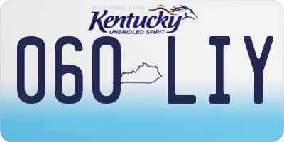 KY license plate 060LIY